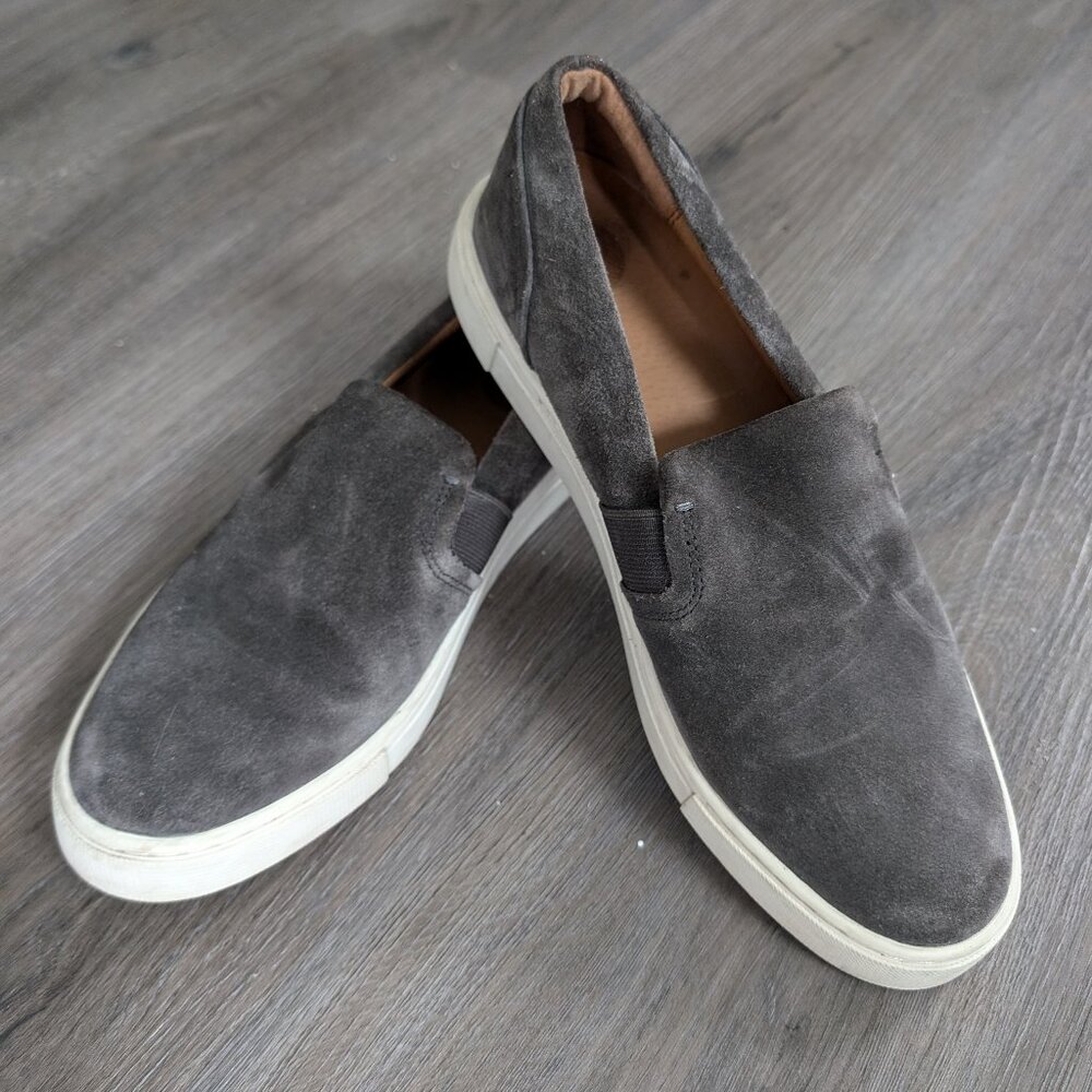 Frye Ivy Slip-on Sneakers Suede Sz 8 Grigio Gray